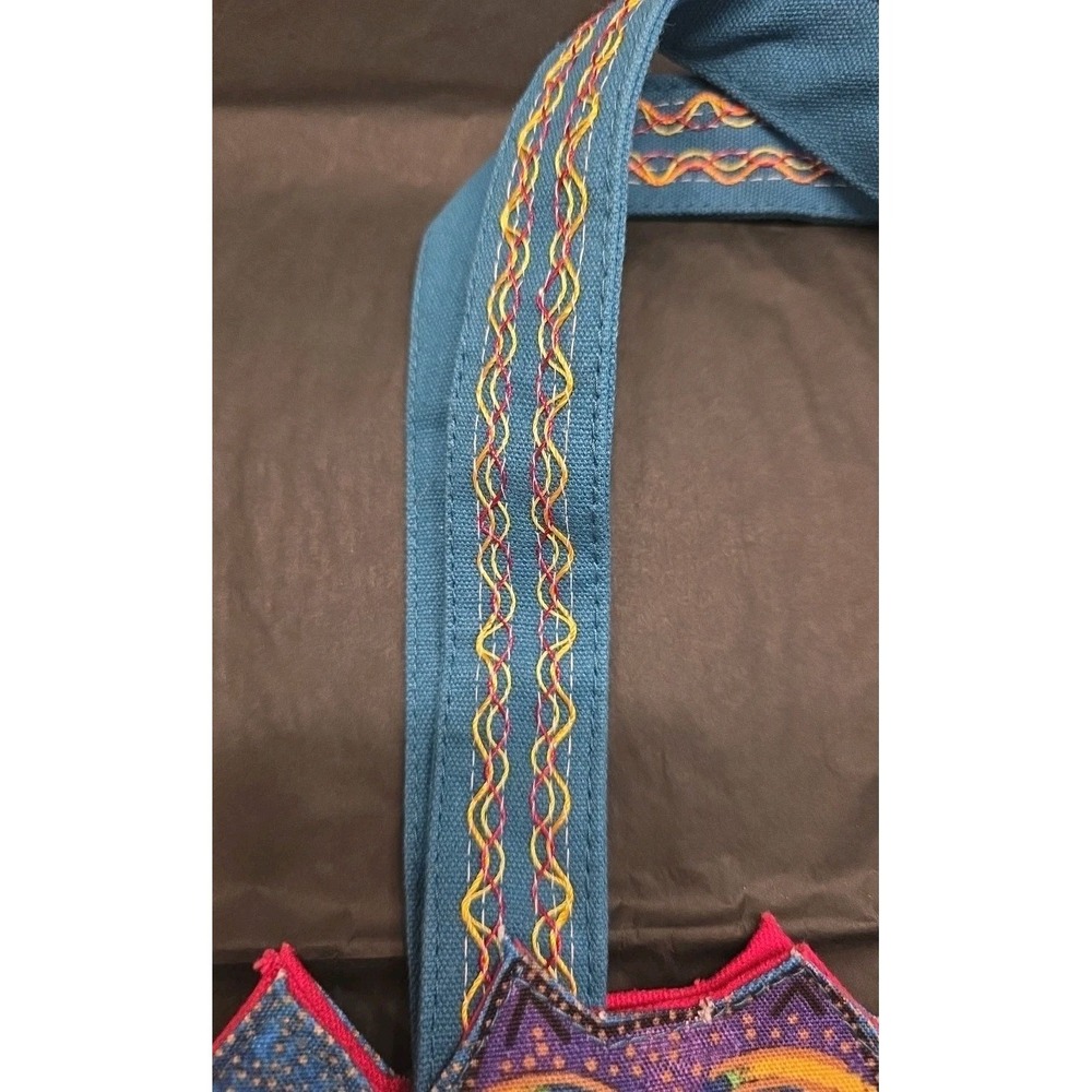 Laurel Burch Canvas Tote Bag Sun Moon Stars Celestial Cat Purse NWT Vintage - Picture 4 of 14